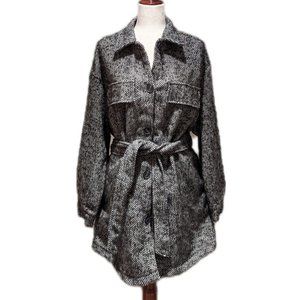 ONLY Tie Belt Herringbone Jacket